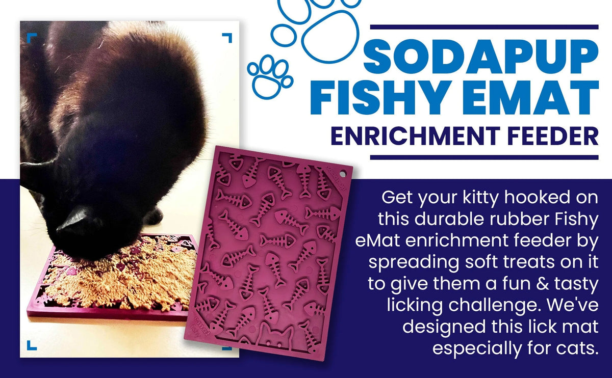 SodaPup Fishy Small Lick Mat for Dogs and Cats