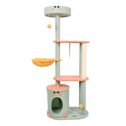 GOOPAWS 63-Inch Cat Tree with Condo and Hammock
