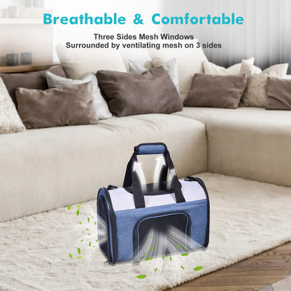 JESPET Soft-Sided Pet Carrier for Small Dogs and Cats