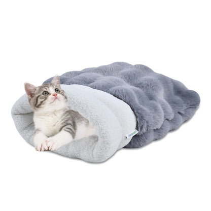 GOOPAWS 4-in-1 Self-Warming Cat Sack Bed