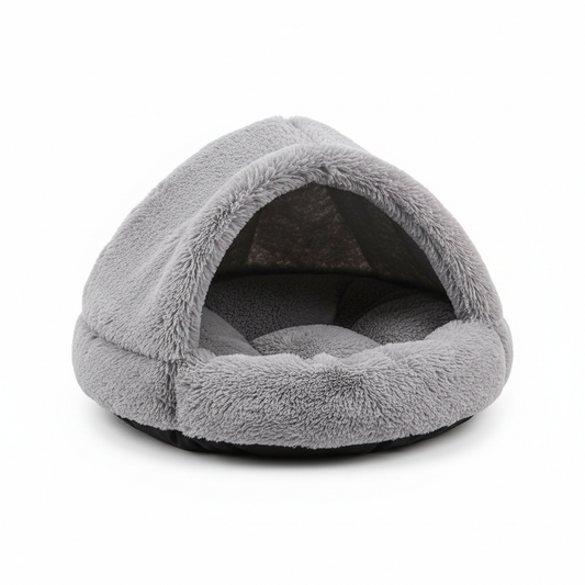 2-in-1 Plush Pet Cave Bed