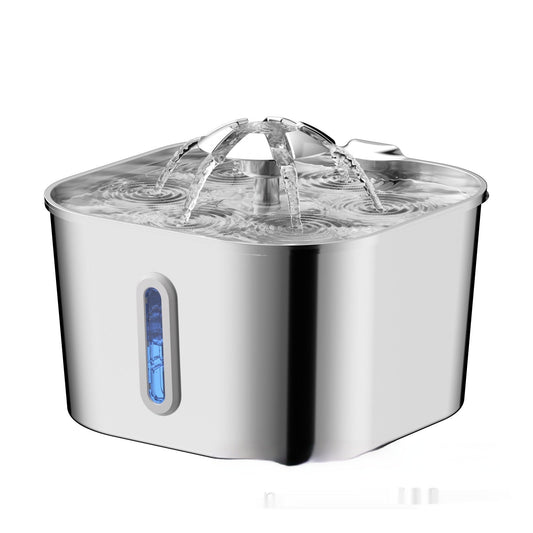 2.2L Stainless Steel Flower Pet Water Fountain
