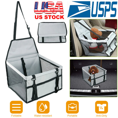 Foldable Dog Booster Car Seat