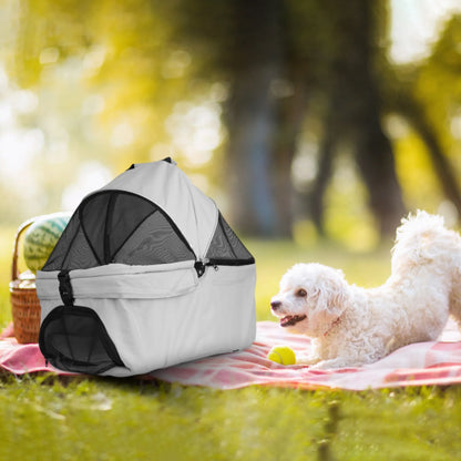 4 Wheel Pet Stroller with Detachable Carrier