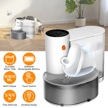 Automatic Pet Water Dispenser with Timer, 3L