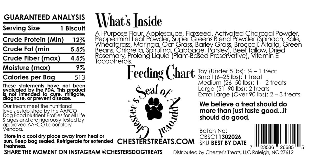 Chester Serene and Clean Dog Biscuit Treats