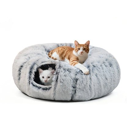 LFC PETS 2-in-1 Foldable Cat Tunnel Bed