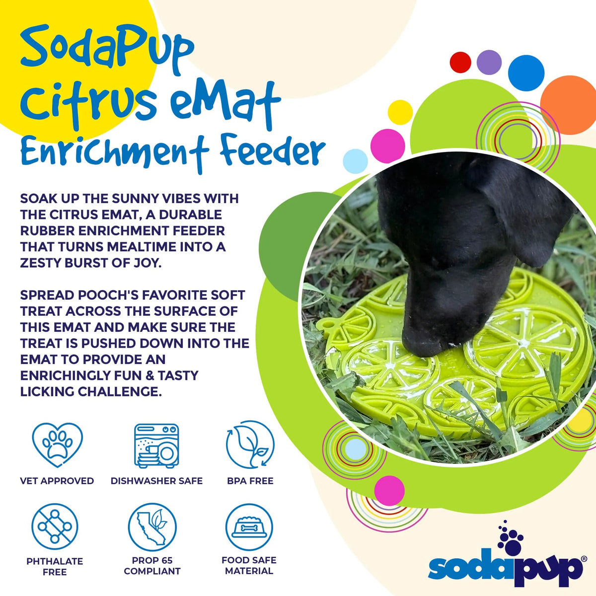 SodaPup Citrus Suction Lick Mat