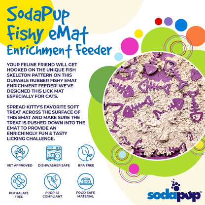 SodaPup Fishy Small Lick Mat for Dogs and Cats