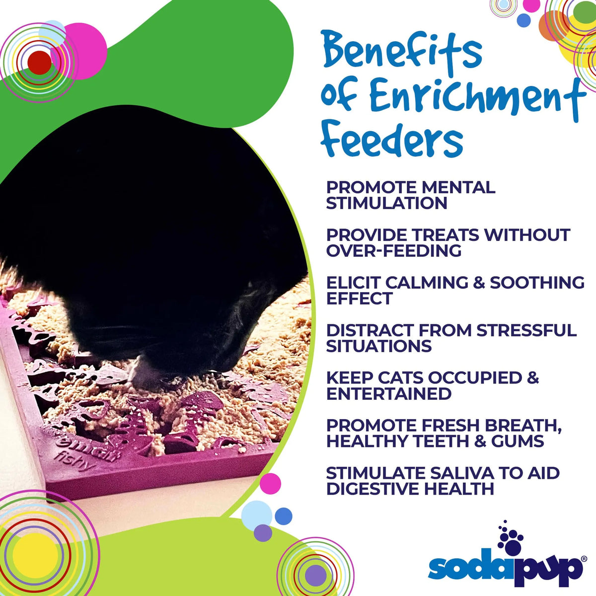 SodaPup Fishy Small Lick Mat for Dogs and Cats