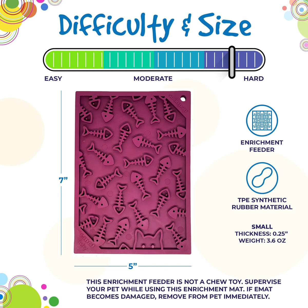 SodaPup Fishy Small Lick Mat for Dogs and Cats