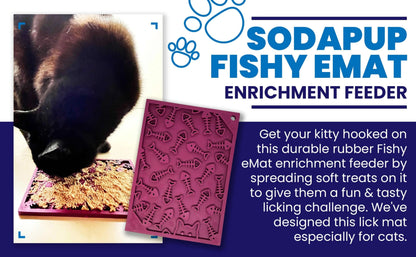 SodaPup Fishy Small Lick Mat for Dogs and Cats