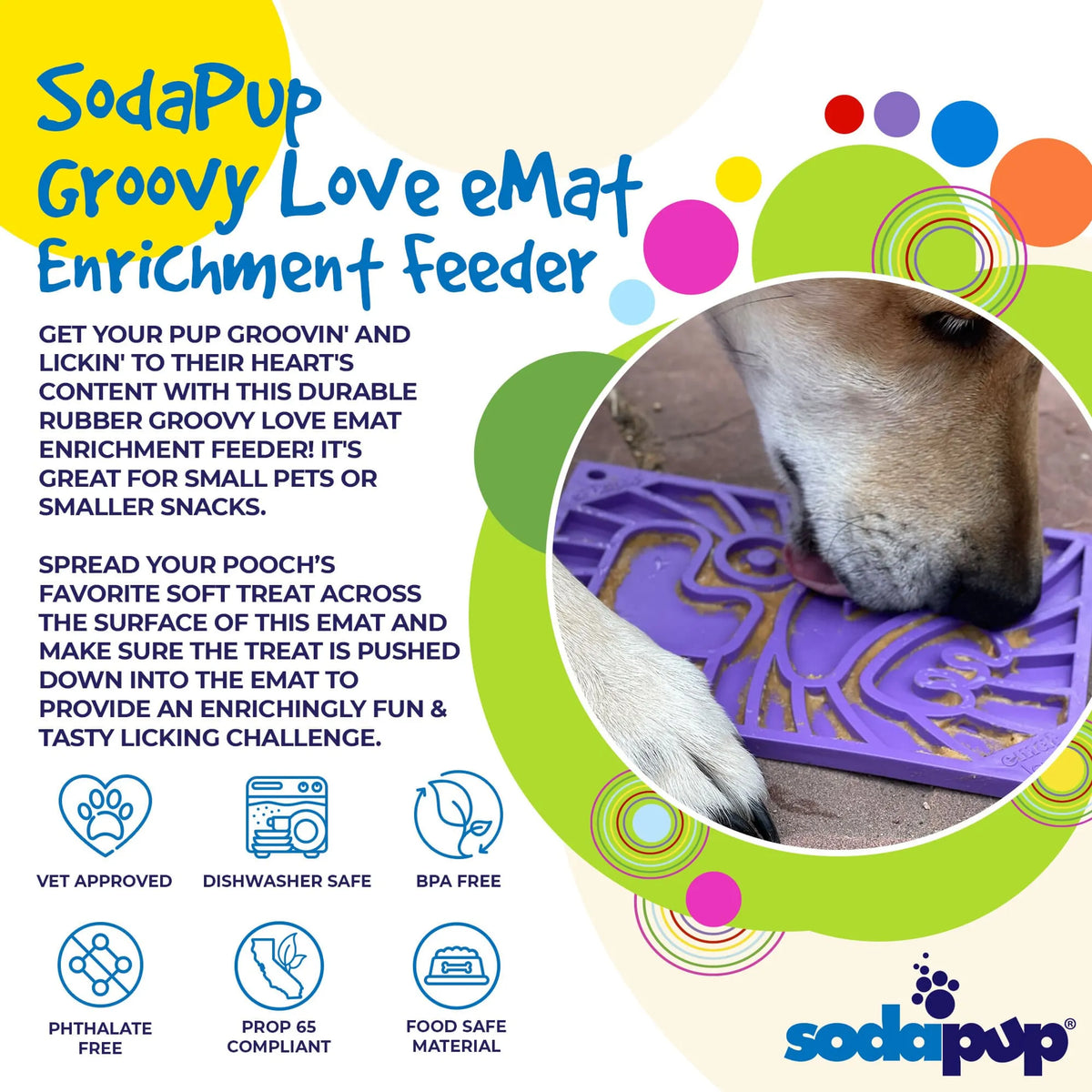 SodaPup Groovy Love Small Lick Mat