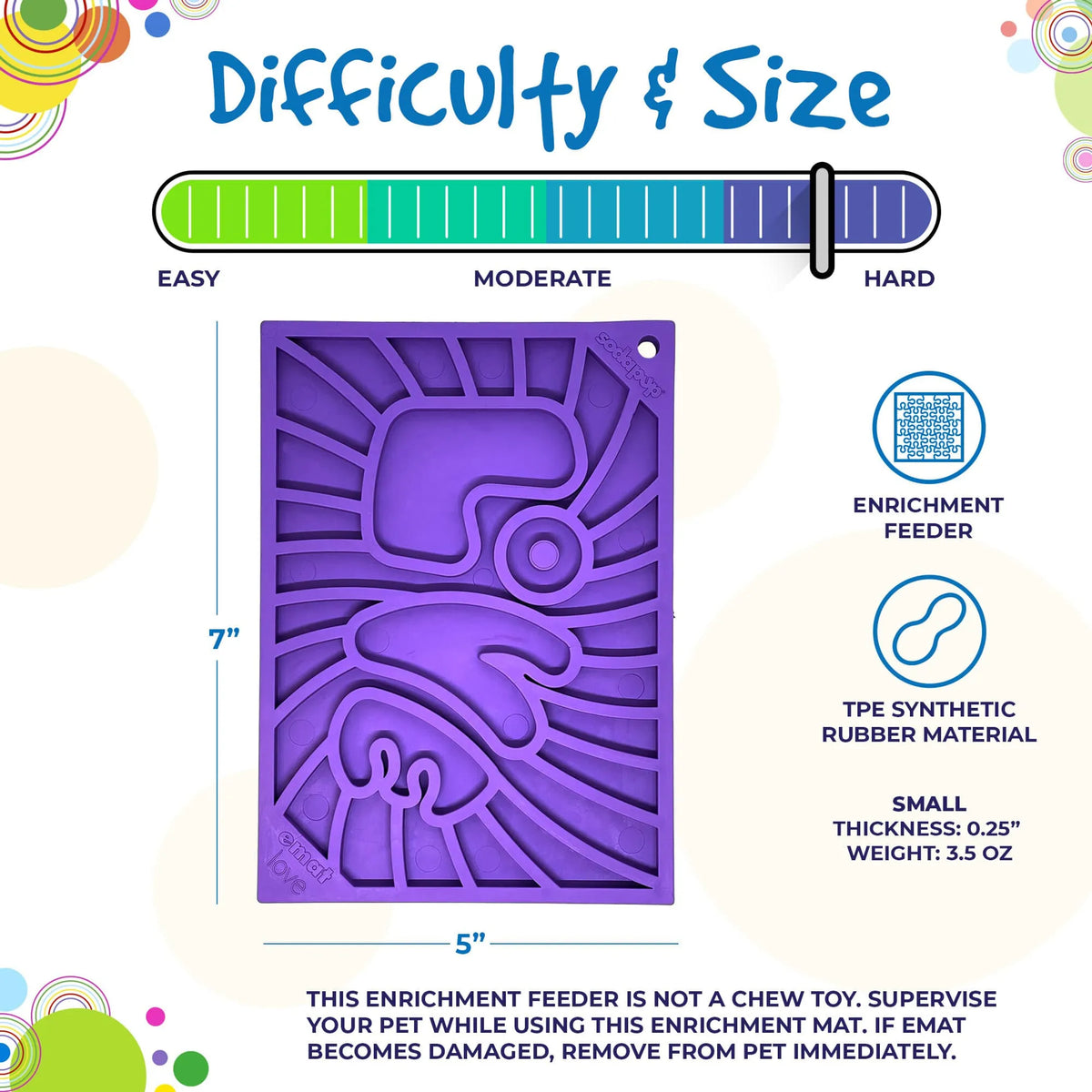SodaPup Groovy Love Small Lick Mat
