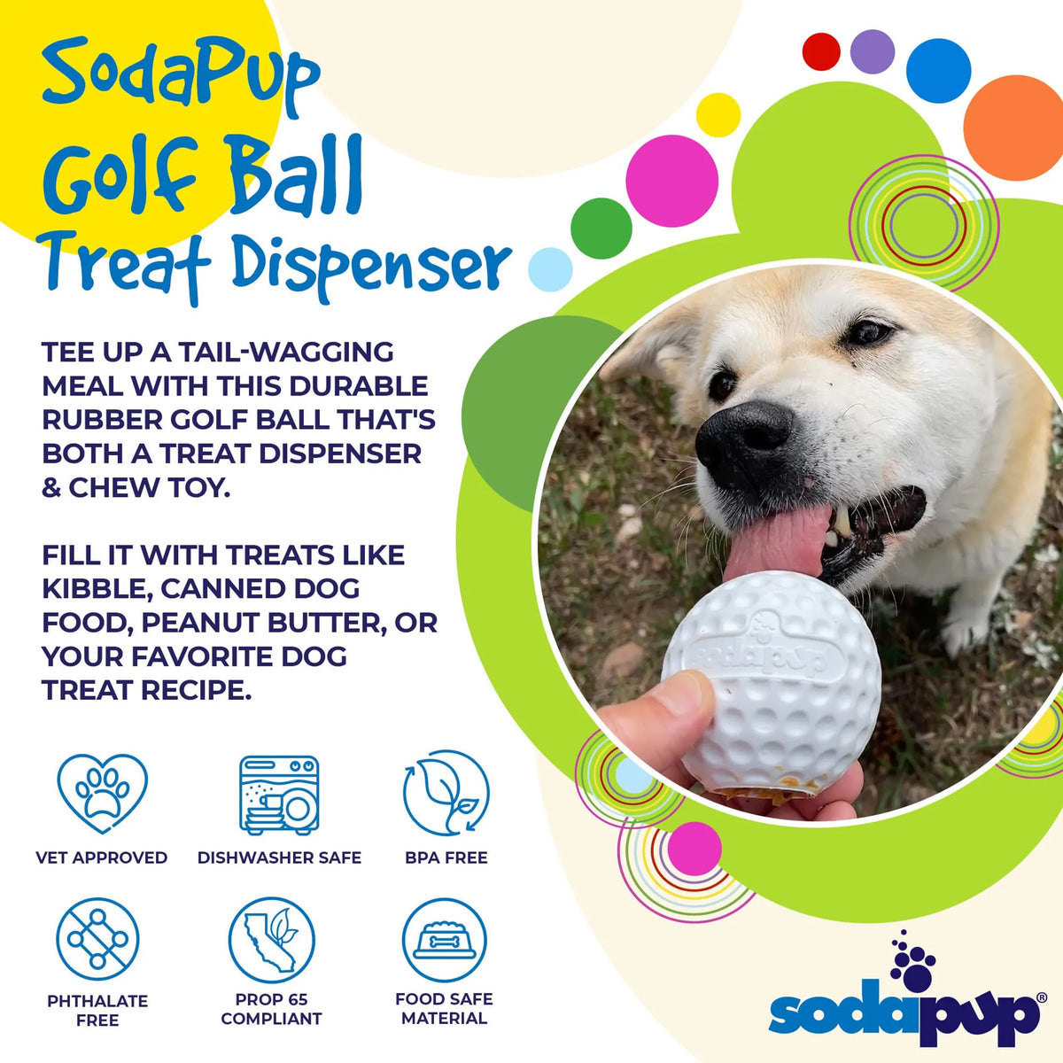 Golf Ball PUP-X Treat Dispenser Dog Toy