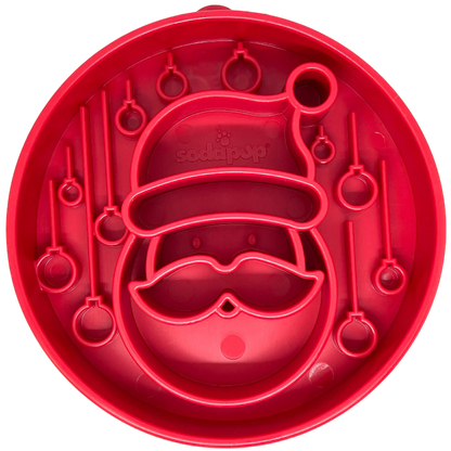 SodaPup Santa Christmas Slow Feeder Dog Bowl