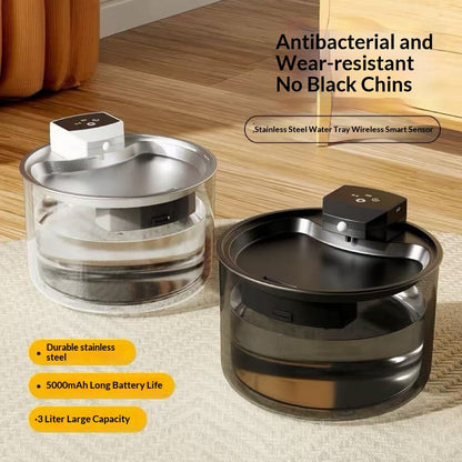 3L Cordless Stainless Steel Cat Water Fountain