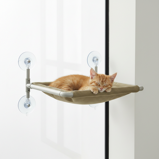SunBasker Window Hammock – The Ultimate Sunny Seat for Cats Who Love to Lounge